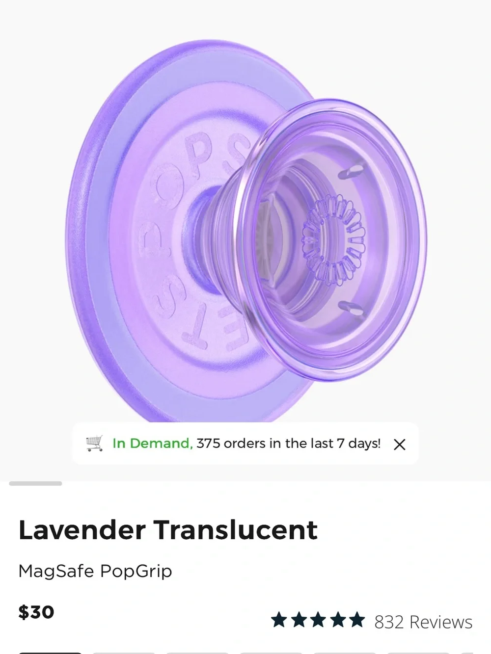 Lavender MagSafe PopSocket